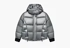 New Balance Cropped Hooded Down Jacket Silver