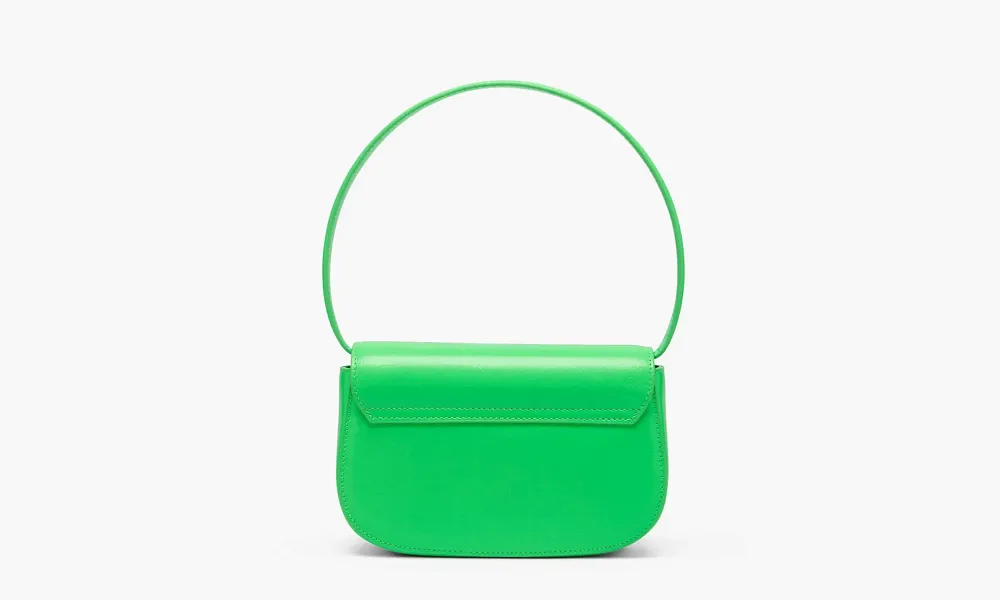 Diesel 1DR Shoulder Bag Neon Leather Green Fluo