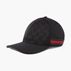 Gucci Original GG Canvas Baseball Hat with Web Black