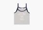 Celine Tank Top in Cotton Jersey Vintage Grey Melange / Navy 