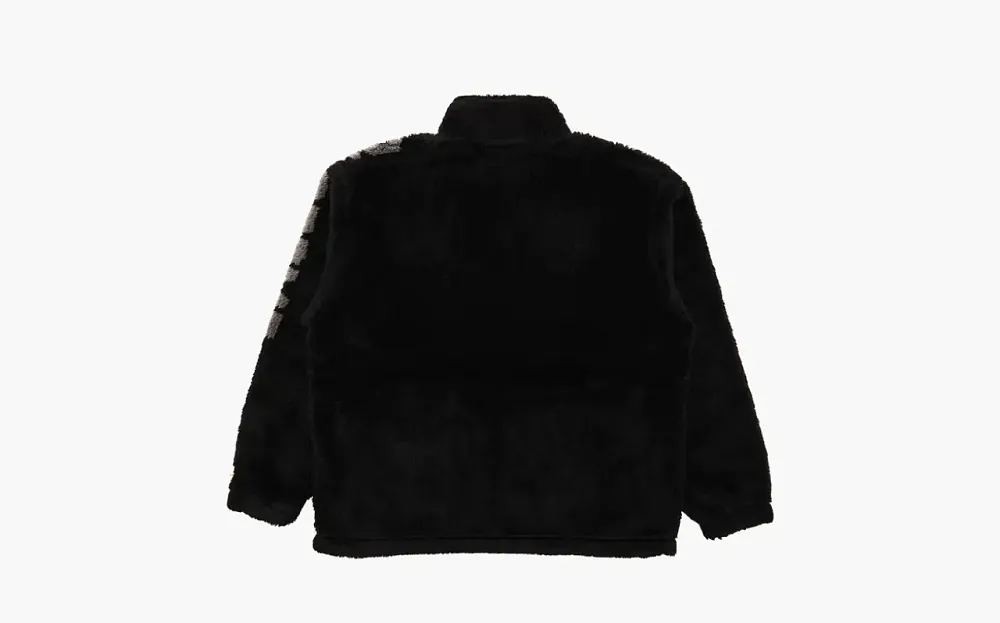 Supreme Shoulder Logo Fleece Jacket Black
