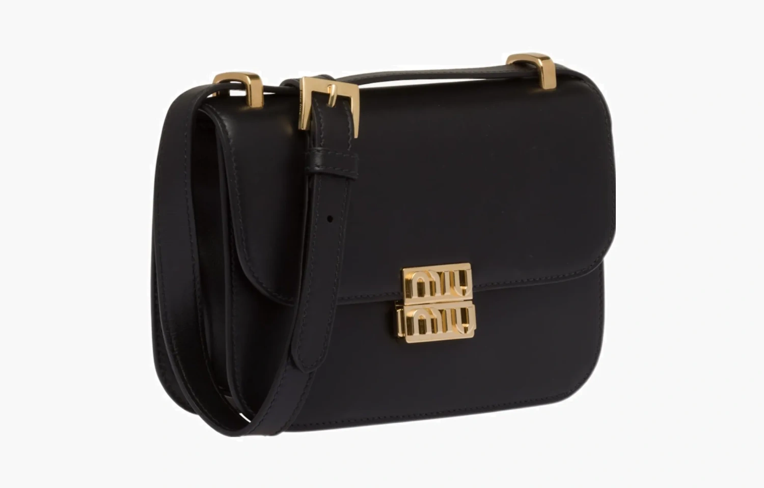 Miu Miu Leather Shoulder Bag "Black" 