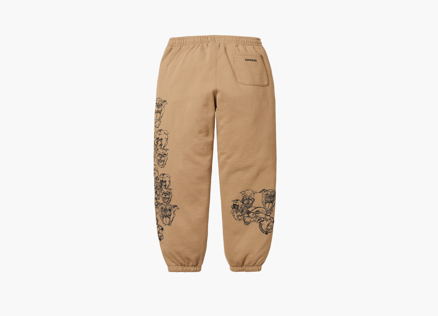 Supreme  Pitbulls Embroidered Sweatpant  "Brown" 