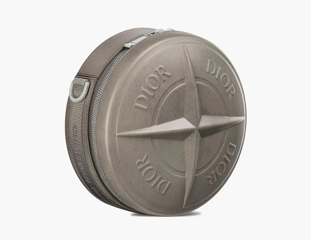Dior x Stone Island Round Bag Grey
