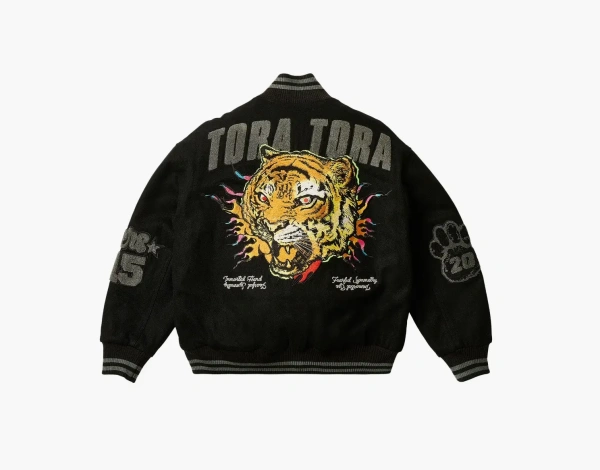 Palace Tora Tora Varsity Jacket Black 