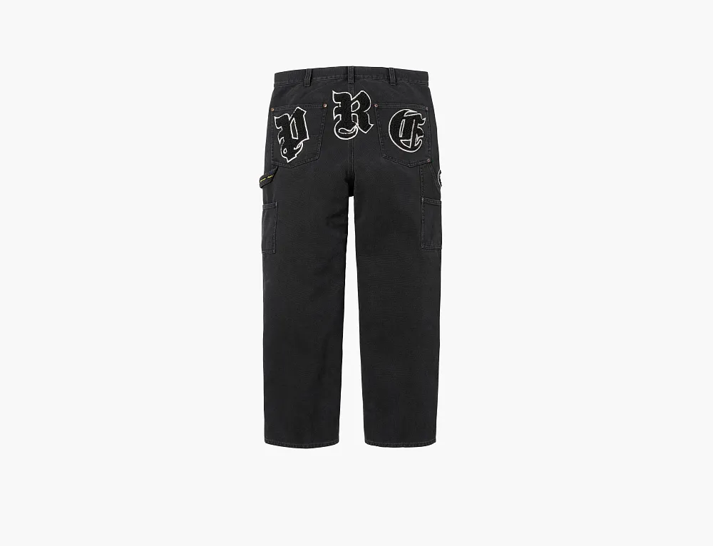Supreme Old English Canvas Double Knee Painter Pant Black