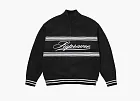Supreme Script Stripe Half Zip Sweater Black
