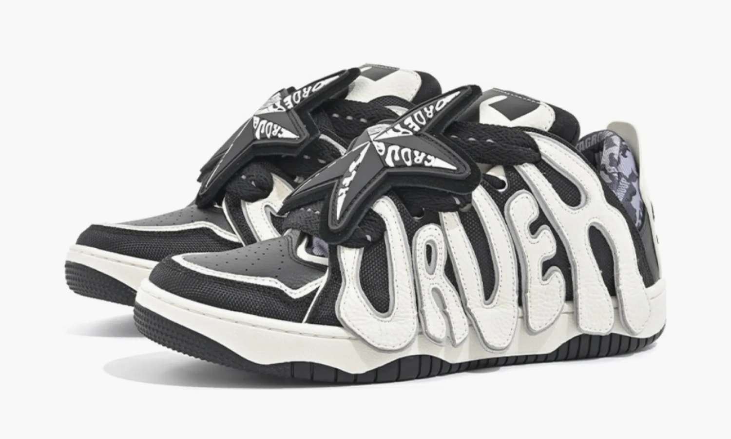 Old Order X Sta Sneaker Series Skater 001 Black White 