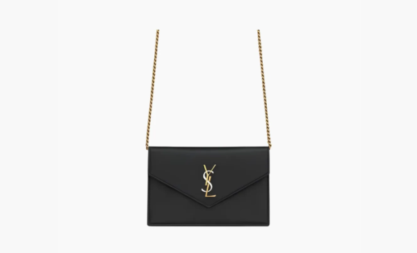 Saint Laurent Envelope logo-plaque shoulder bag Black 