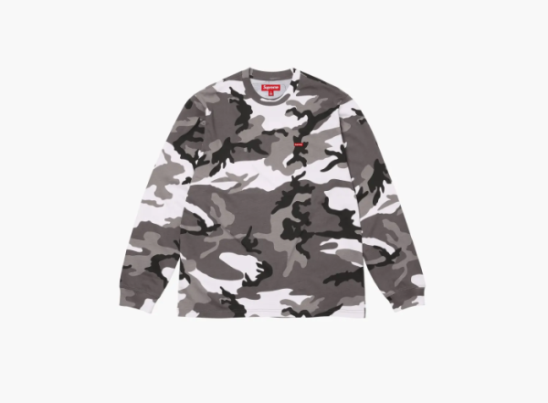 Supreme Small Box L/S Tee Snow Camo 