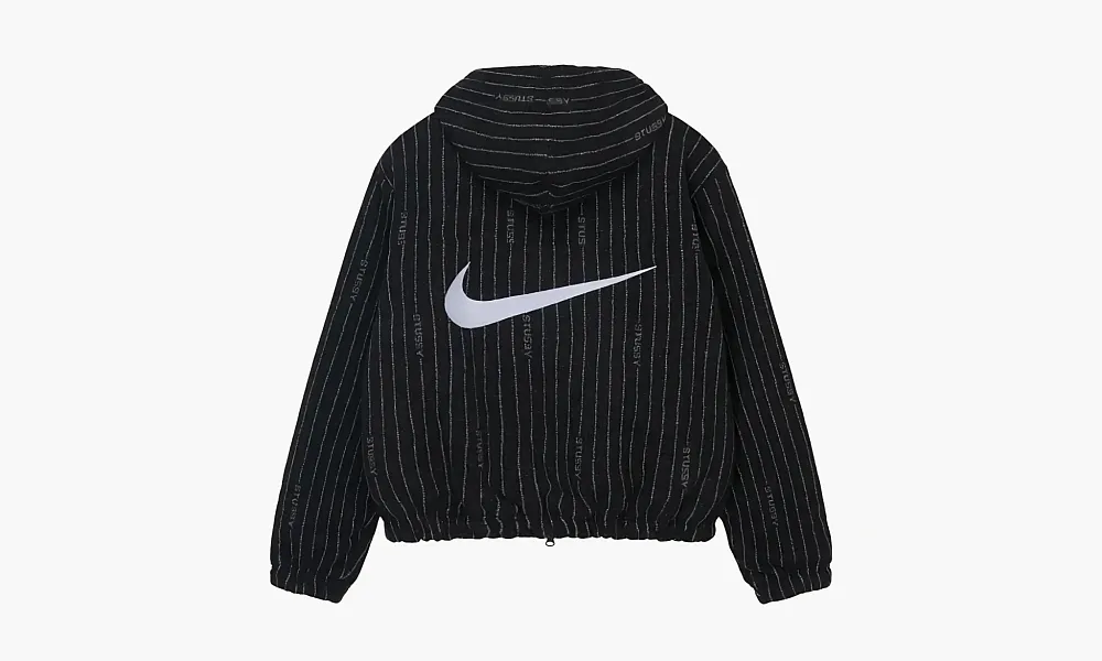 Nike X Stussy Striped Wool Jacket Black