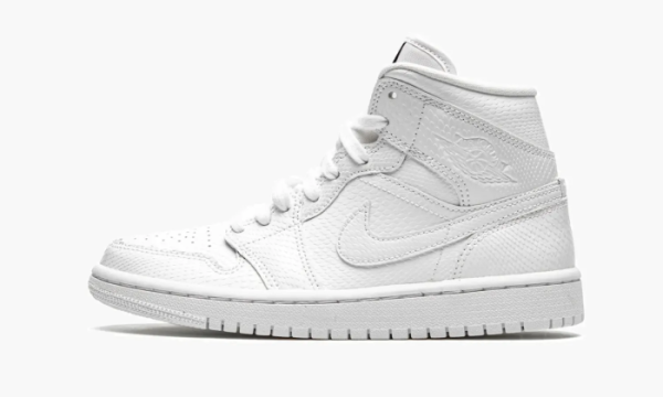 Air Jordan 1 Mid WMNS White Snakeskin 