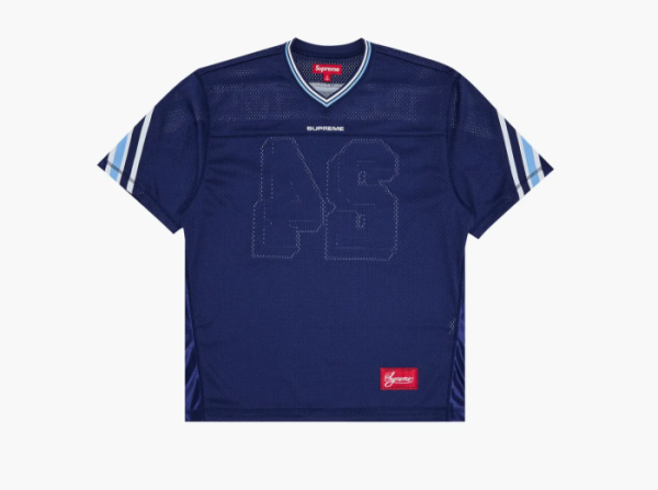Supreme Jacquard Rib Football Jersey 'Navy' 