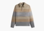 Kith Stripe Microsuede Tanner Pullover Sandrift 