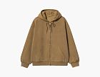 Carhartt WIP Zip Hooded Sweatshirt Brown
