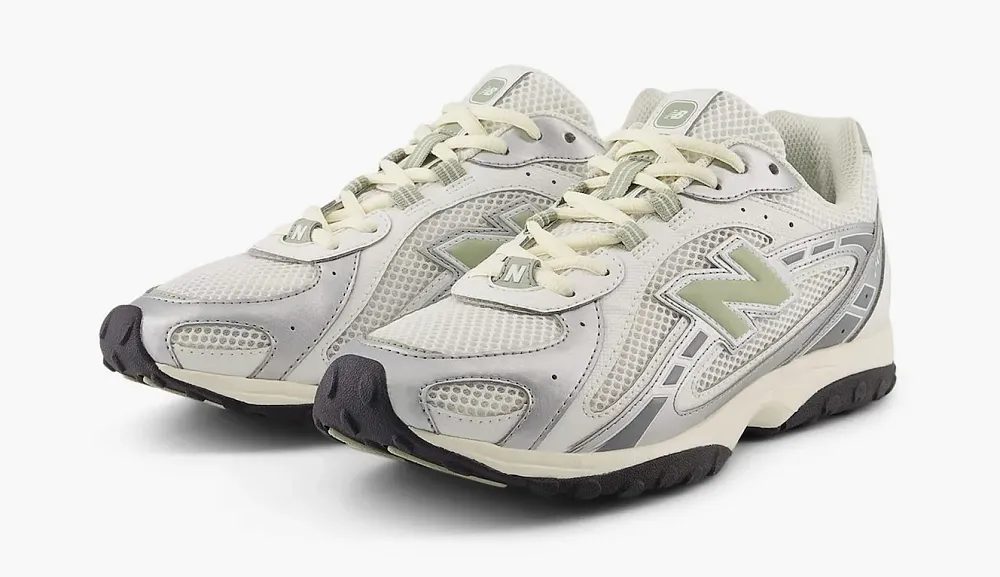 New Balance 204L Silver Metallic Sage Green