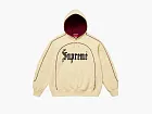 Supreme Curve Piping Hooded Sweatshirt Natural