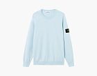 Stone Island Soft Organic Cotton Crewneck Sweater Sky Blue