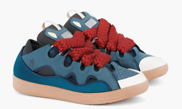 Lanvin Leather Curb Blue Grey 