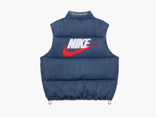 Supreme x Nike Denim Puffer Vest Indigo 