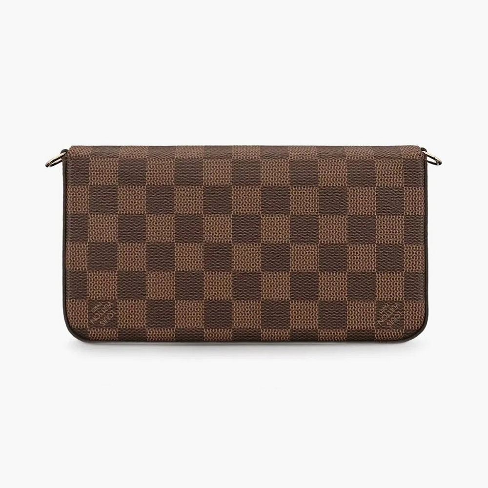 Louis Vuitton Pochette Felicie Damier Ebene Cerise Red Lining