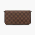 Louis Vuitton Pochette Felicie Damier Ebene Cerise Red Lining