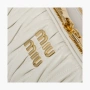 Miu Miu Matelassé Nappa Leather Shoulder Bag "White" 