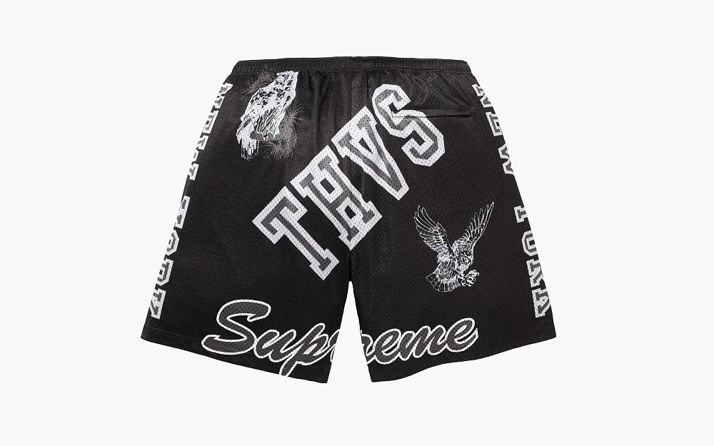 Supreme Varsity Mesh Short  Black
