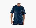Carhartt K87 Heavyweight Striped Pocket T-Shirt Navy