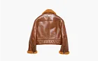 Acne Studios Shearling Biker Jacket Brown