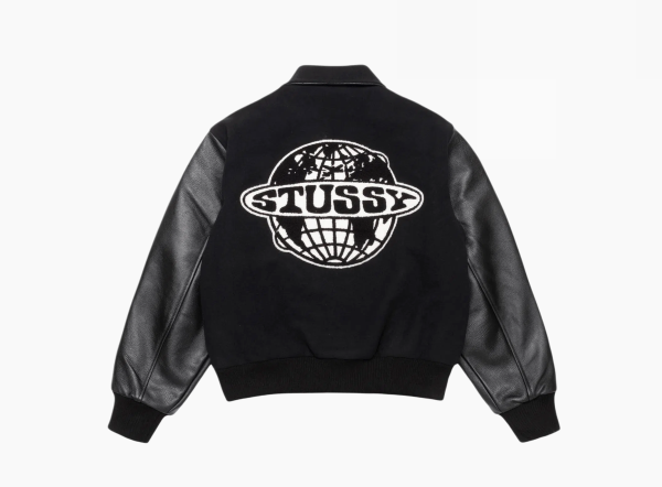Stussy Globe Varsity Jacket Jacket Black 