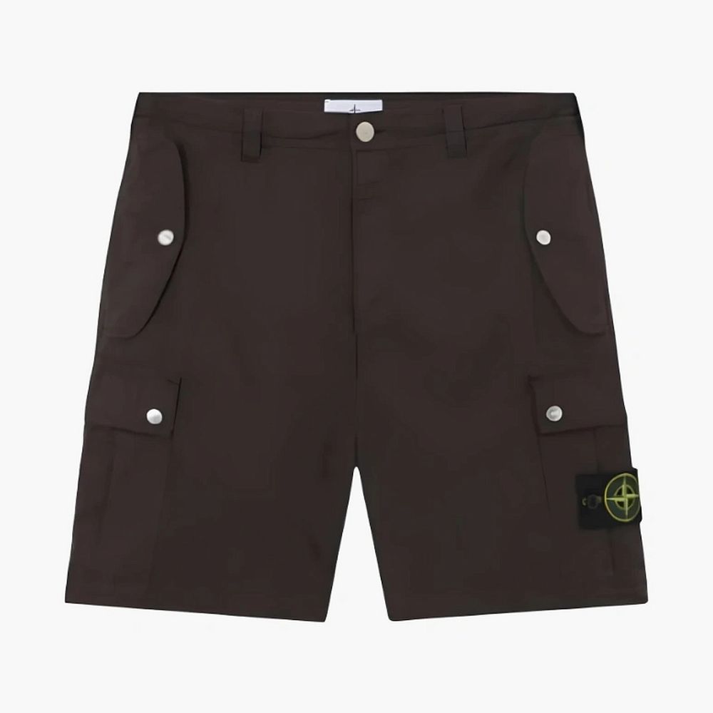 Stone Island Stretch Ripstop-TC Bermuda Shorts Brown