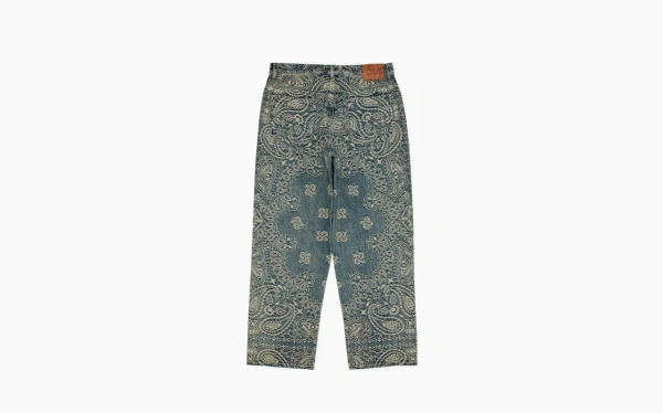 Supreme Bandana Jacquard Baggy Jean Blue 