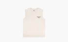 Sporty & Rich Bardot Logo-print Cotton Vest Ecru