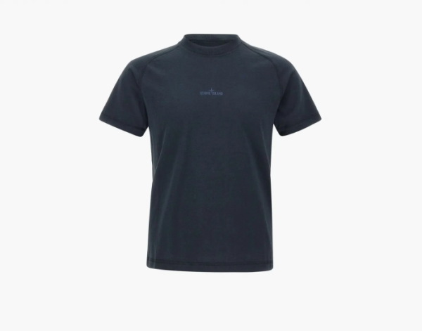 Stone Island Organic Cotton Jersey Slim fit T-Shirt Print Navy Blue  Stone Island Organic Cotton Jersey Slim fit T-Shirt Print Navy Blue