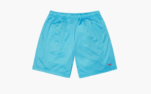 Supreme Small Box Baggy Mesh Short  Cyan 
