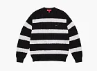 Supreme Loose Gauge Stripe Small Box Sweater Black