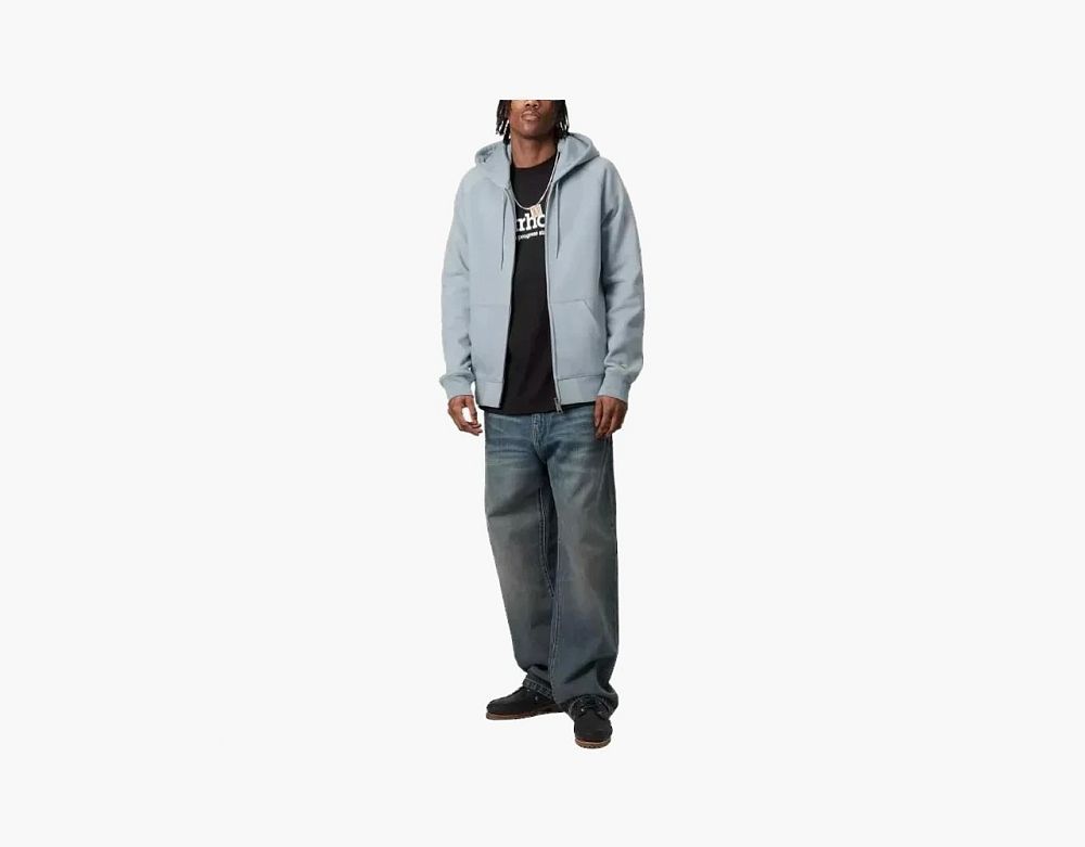 Carhartt WIP Hooded Chase Zip Jacket Grey