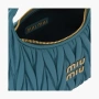 Miu Miu Wander Materasse Nappa Leather Mini Hobo Tote Bag "Blue" 