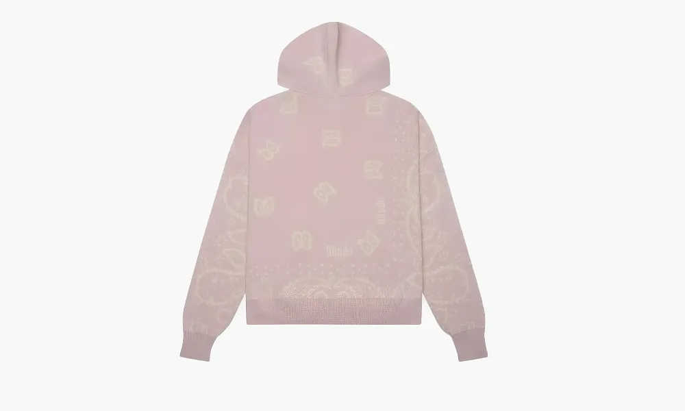 RHUDE Knit Bandana Hoodie Pink