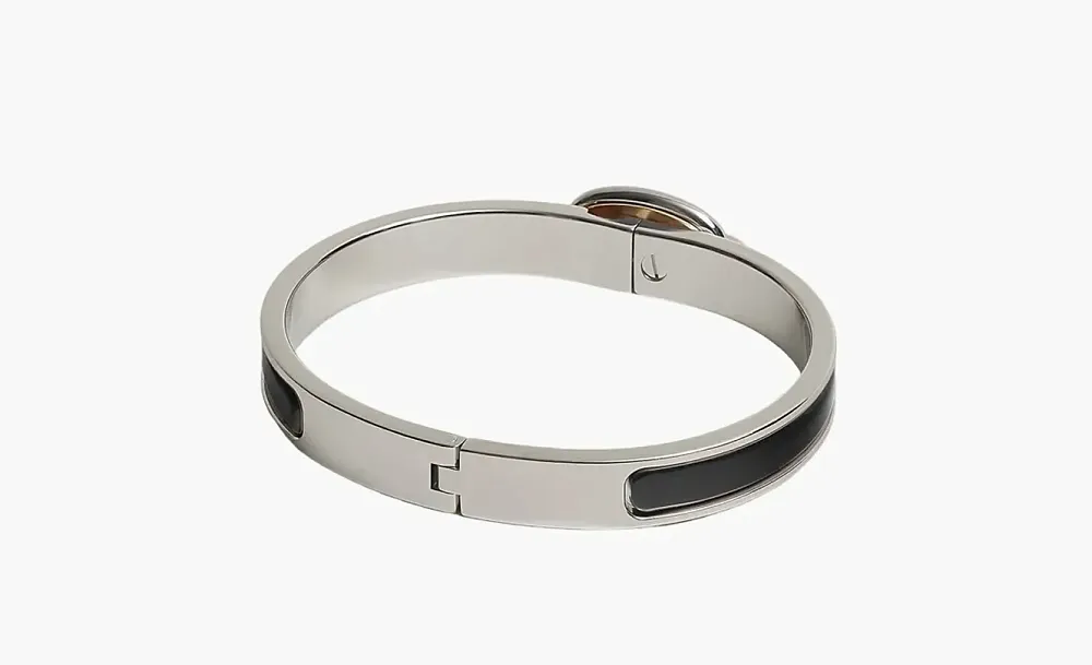 Hermes Mini Clic Chaine d'Ancre bracelet Silver/Black