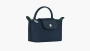 Longchamp Le Pliage Green Handle Pouch Blue Navy 