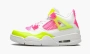 Air Jordan 4 Retro GS White Lemon Pink 