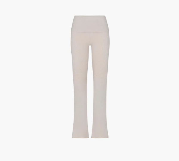 Skims Cotton Jersey Foldover Pant Oatmeal 