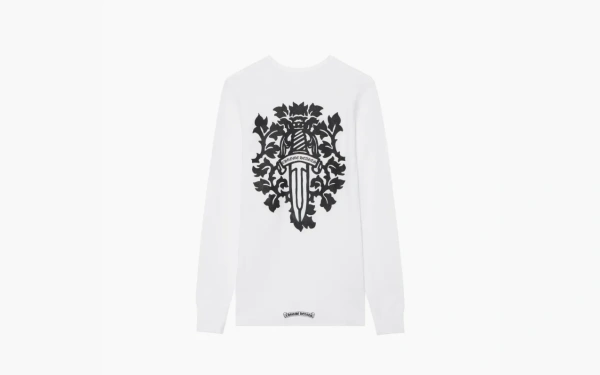 Chrome Hearts Dagger Logo Thermal Long Sleeve White 