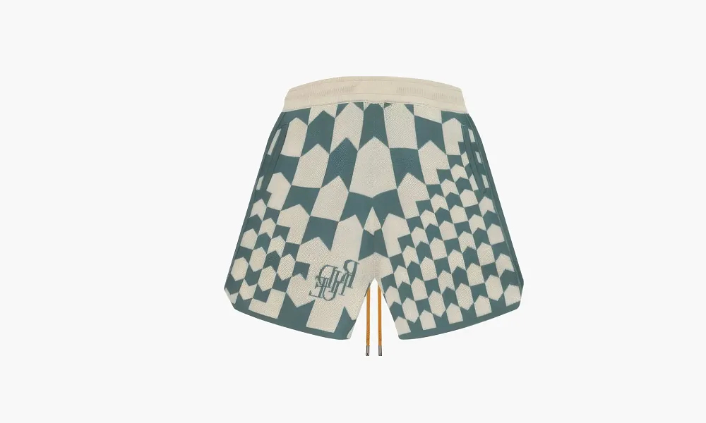 RHUDE Cashmere Racing Shorts Ivory Sage