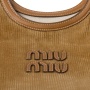 Miu Miu Striped Corduroy Shopping Bag "Cannella" 