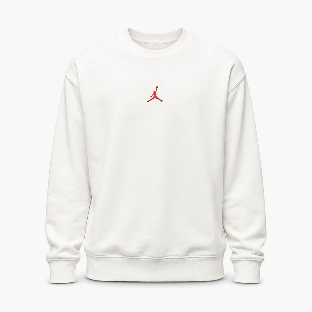 Jordan Flight Fleece Crew Sweatshirt White