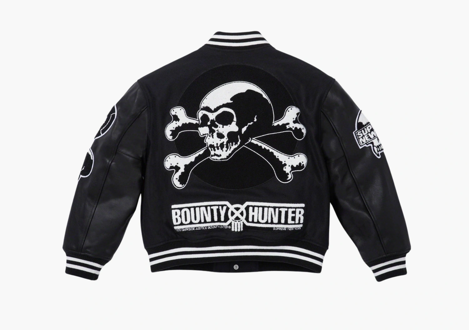 Supreme x Bounty Hunter Varsity Jacket Black  Supreme x Bounty Hunter Varsity Jacket Black
