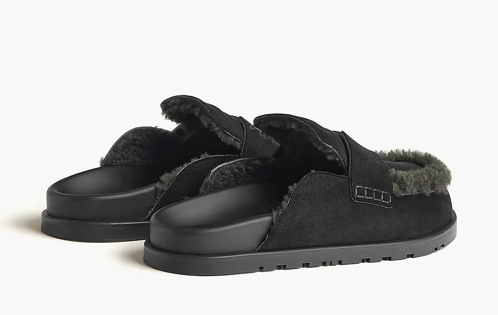 Hermes Go Mule Noir / Anthracite